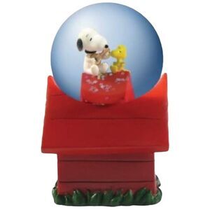 Vintage Westland #18257 Snoopy & Woodstock Small Water Snow Glitter Globe
